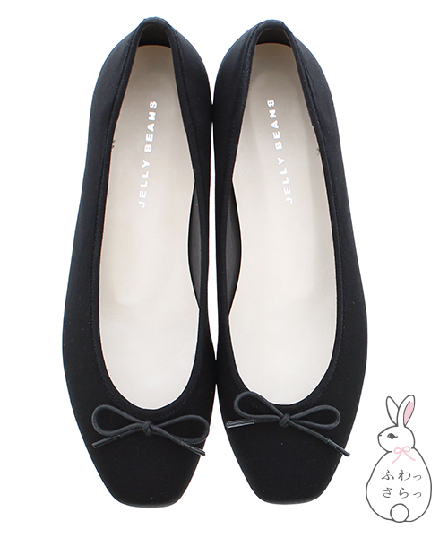 JELLY BEANS（ジェリービーンズ）の「スクエアトゥバレエ<ふわさら>(103-1370)JELLY BEANS(ジェリービーンズ)（バレエシューズ・レディース・ブラック/グリーン/パープル/マルチ/ブラウン系その他・22/22.5/23/23.5/24/24.5/25）」の2枚目の写真