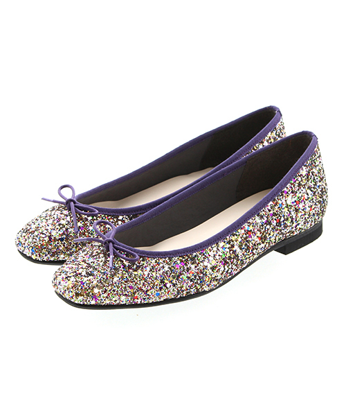 JELLY BEANS（ジェリービーンズ）の「スクエアトゥバレエ<ふわさら>(103-1370)JELLY BEANS(ジェリービーンズ)（バレエシューズ・レディース・ブラック/グリーン/パープル/マルチ/ブラウン系その他・22/22.5/23/23.5/24/24.5/25）」の9枚目の写真