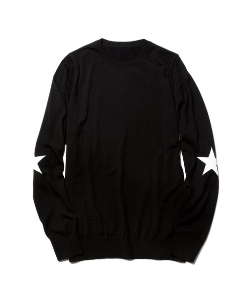 STAR ELBOW PATCH CREW NECK KNIT STAR ELBOW PATCH CREW NECK KNIT