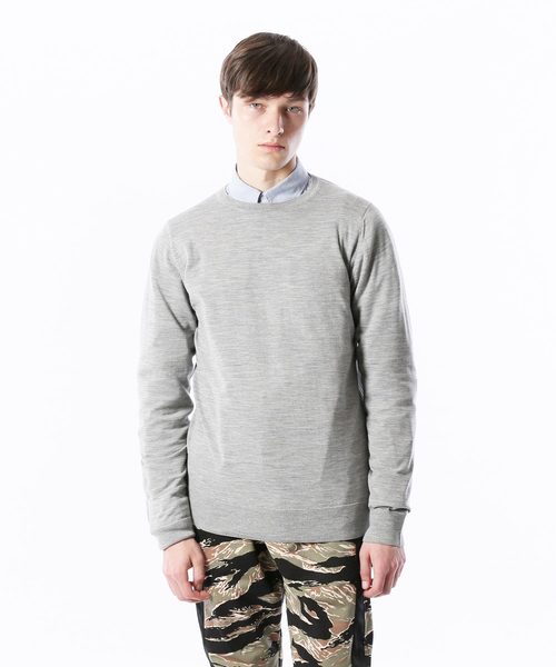 STAR ELBOW PATCH CREW NECK KNIT STAR ELBOW PATCH CREW NECK KNIT