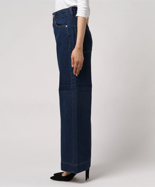 MOUSSY（マウジー）の「RETRO BLU HIGH WAIST WIDE（デニムパンツ・レディース・ブルー・2/1/0）」の2枚目の写真