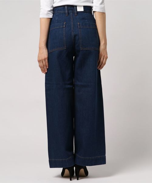 MOUSSY（マウジー）の「RETRO BLU HIGH WAIST WIDE（デニムパンツ・レディース・ブルー・2/1/0）」の3枚目の写真