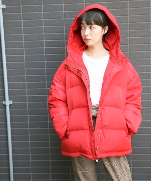 LOWRYS FARM（ローリーズファーム）の「フードダウン　813111（ダウンジャケット/コート・レディース・ブラック/ブラウン/レッド・FREE）」の10枚目の写真