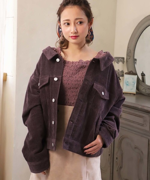 one after another NICE CLAUP（ワンアフターアナザーナイスクラップ）の「シャーリングレーストップス（Tシャツ/カットソー・レディース・ブラック/ピンク/アイボリー/ラベンダー/グレー系その他・FREE）」の19枚目の写真