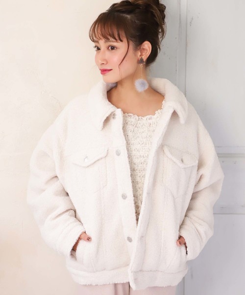 one after another NICE CLAUP（ワンアフターアナザーナイスクラップ）の「シャーリングレーストップス（Tシャツ/カットソー・レディース・ブラック/ピンク/アイボリー/ラベンダー/グレー系その他・FREE）」の12枚目の写真