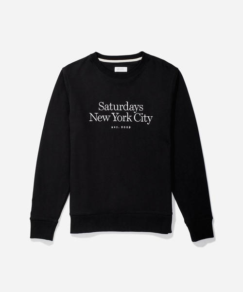 Saturdays NYC(サタデーズ ニューヨークシティ )の「Bowery Miller Standard Embroidered Sweatshirt(スウェット・メンズ・ブラック/レッド・X-LARGE/X-SMALL/S/M/L)」の6枚目の写真