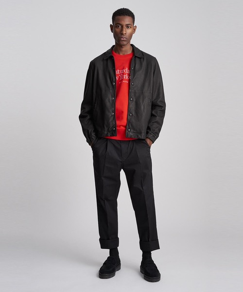 Saturdays NYC(サタデーズ ニューヨークシティ )の「Bowery Miller Standard Embroidered Sweatshirt(スウェット・メンズ・ブラック/レッド・X-LARGE/X-SMALL/S/M/L)」の5枚目の写真