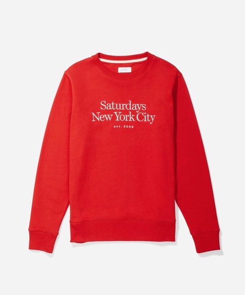 Saturdays NYC(サタデーズ ニューヨークシティ )の「Bowery Miller Standard Embroidered Sweatshirt(スウェット・メンズ・ブラック/レッド・X-LARGE/X-SMALL/S/M/L)」の3枚目の写真