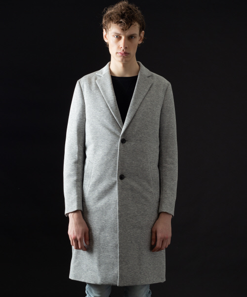 5351 POUR LES HOMMES（ゴーサンゴーイチプールオム）の「ジャージーチェスターコート（チェスターコート・メンズ・ライトグレー/ブラック・46/48/44）」の4枚目の写真