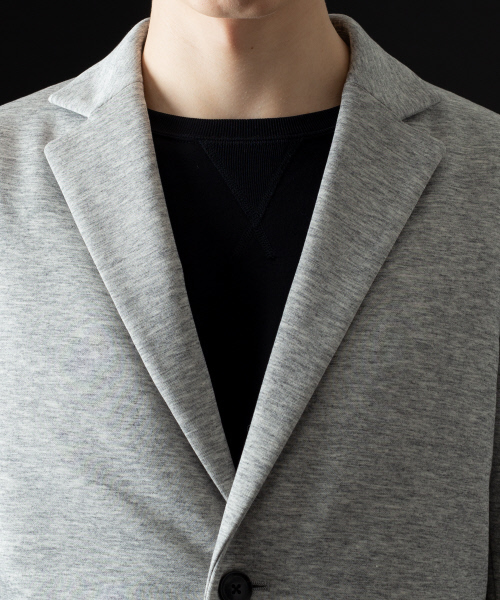 5351 POUR LES HOMMES（ゴーサンゴーイチプールオム）の「ジャージーチェスターコート（チェスターコート・メンズ・ライトグレー/ブラック・46/48/44）」の7枚目の写真