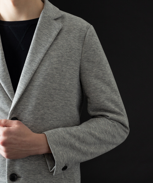 5351 POUR LES HOMMES（ゴーサンゴーイチプールオム）の「ジャージーチェスターコート（チェスターコート・メンズ・ライトグレー/ブラック・46/48/44）」の8枚目の写真