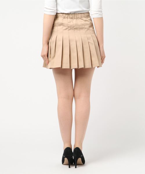 WEGO（ウィゴー）の「WEGO/プリーツミニスカート（スカート・レディース・ブラック/ベージュ・SMALL/LARGE/MEDIUM）」の4枚目の写真