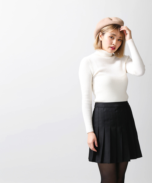 WEGO（ウィゴー）の「WEGO/プリーツミニスカート（スカート・レディース・ブラック/ベージュ・SMALL/LARGE/MEDIUM）」の6枚目の写真