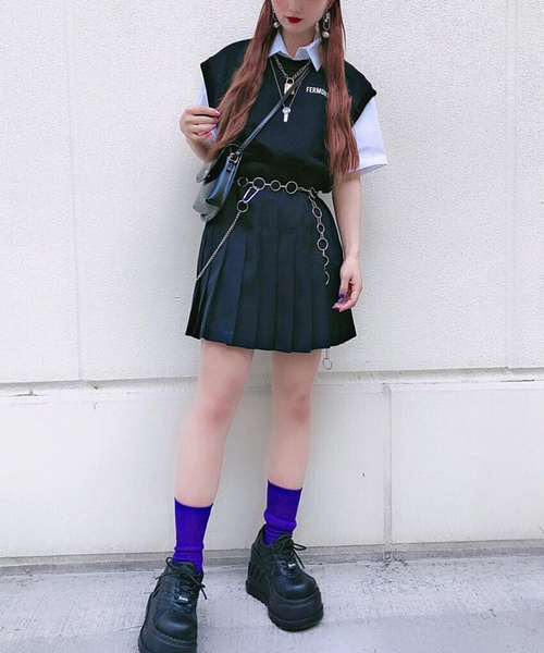 WEGO（ウィゴー）の「WEGO/プリーツミニスカート（スカート・レディース・ブラック/ベージュ・SMALL/LARGE/MEDIUM）」の15枚目の写真