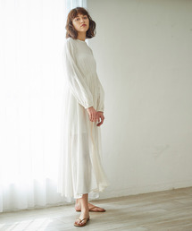 WALANCE（ワランス）の「バックオープンコットンロングワンピース/wa