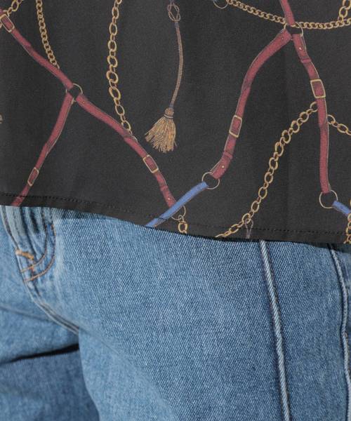 PAGEBOY（ページボーイ）の「チェーンプリントハイネックブラウス（シャツ/ブラウス・レディース・オフホワイト/ブラック・FREE）」の12枚目の写真