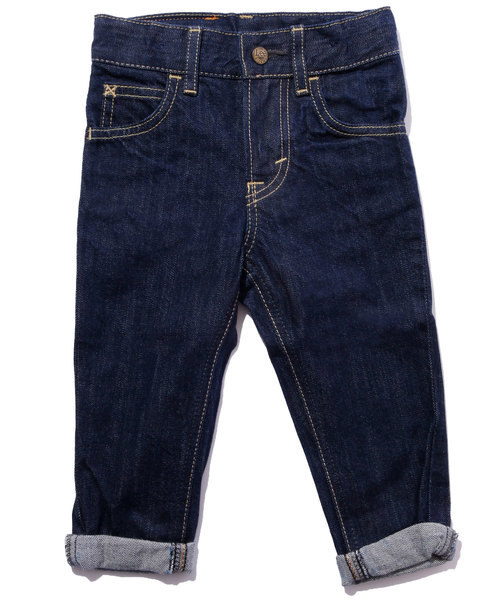 Lee（リー）の「Lee/リー BABY TAPERED ベイビー テーパードパンツ LK6231（デニムパンツ・キッズ・ダークインディゴブルー/インディゴブルー・100/90）」の2枚目の写真