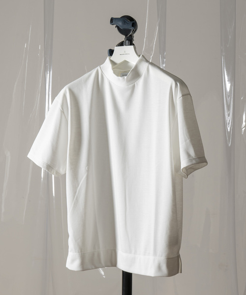 MAISON SPECIAL(メゾンスペシャル)の「“365” テックファブリックモックネックカットソー 【MAISON SPECIAL/メゾンスペシャル】(Tシャツ/カットソー・メンズ・ブラック/オフホワイト/オレンジ・46/48/44)」の2枚目の写真