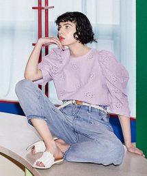 w closet | カットワーク総刺繍パワショルプルオーバー(シャツ/ブラウス)