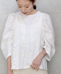 w closet | カットワーク総刺繍パワショルプルオーバー(シャツ/ブラウス)