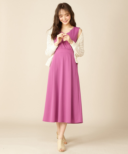 MIIA(ミーア)の「透かし編みカーディガン(カーディガン/ボレロ・レディース・ピンク/オフホワイト/ブラック/ベージュ・FREE)」の10枚目の写真