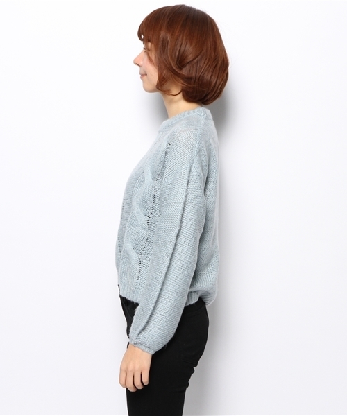 Chico（チコ）の「ケーブルニット（ニット/セーター・レディース・ネイビー/ブルー/ピンクベージュ/ホワイト・FREE）」の5枚目の写真