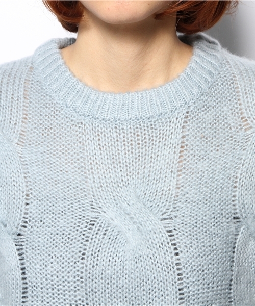 Chico（チコ）の「ケーブルニット（ニット/セーター・レディース・ネイビー/ブルー/ピンクベージュ/ホワイト・FREE）」の12枚目の写真