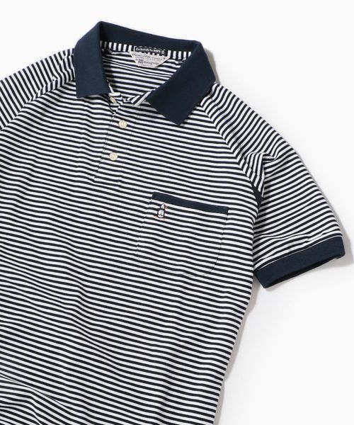 MUNSINGWEAR（マンシングウェア）の「MUNSINGWEAR: 別注 MADE IN USA 60'S 復刻 ライン ポロシャツ 19SS（ポロシャツ・メンズ・ホワイト/ブラック/ネイビー/ダークネイビー・SMALL/X-SMALL/LARGE/MEDIUM）」の4枚目の写真