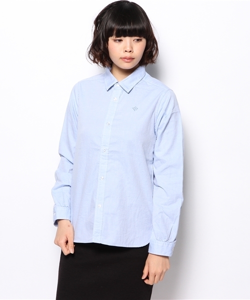 coen（コーエン）の「ライトオックスフォードシャツ（シャツ/ブラウス・レディース・ホワイト/ライトブルー・SMALL/LARGE/MEDIUM）」の10枚目の写真