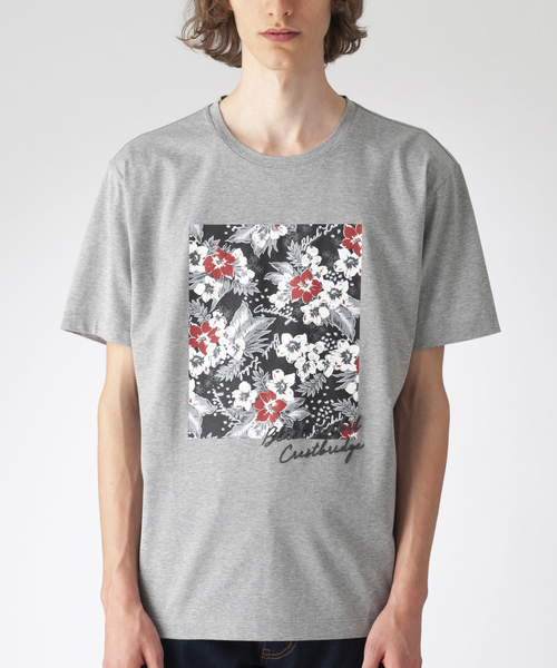 BLACK LABEL CRESTBRIDGE（ブラックレーベル・クレストブリッジ）の「アロハボックスプリントT（Tシャツ/カットソー・メンズ・ライトグレー/ネイビー/レッド/オフホワイト・MEDIUM/LARGE）」の2枚目の写真