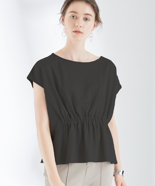 STUDIOUS(ステュディオス)の「【STUDIOUS】2wayギャザーカットソー(Tシャツ/カットソー・レディース・ホワイト/ブラック/ベージュ・FREE)」の3枚目の写真
