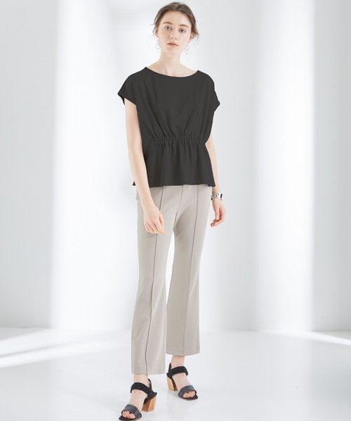 STUDIOUS(ステュディオス)の「【STUDIOUS】2wayギャザーカットソー(Tシャツ/カットソー・レディース・ホワイト/ブラック/ベージュ・FREE)」の5枚目の写真