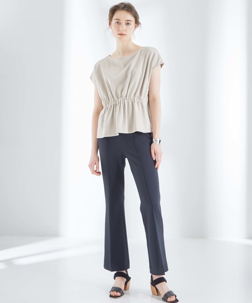 STUDIOUS(ステュディオス)の「【STUDIOUS】2wayギャザーカットソー(Tシャツ/カットソー・レディース・ホワイト/ブラック/ベージュ・FREE)」の6枚目の写真