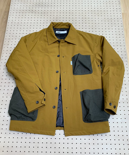 JRD by JARLD（ジェイアールディーバイジャールド）の「【JRD by JARLD】撥水ストレッチ中綿カバーオール（カバーオール・メンズ・チャコールグレー/キャメル・S/M/L）」の6枚目の写真