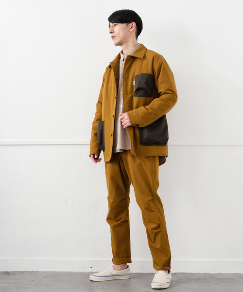 JRD by JARLD（ジェイアールディーバイジャールド）の「【JRD by JARLD】撥水ストレッチ中綿カバーオール（カバーオール・メンズ・チャコールグレー/キャメル・S/M/L）」の5枚目の写真