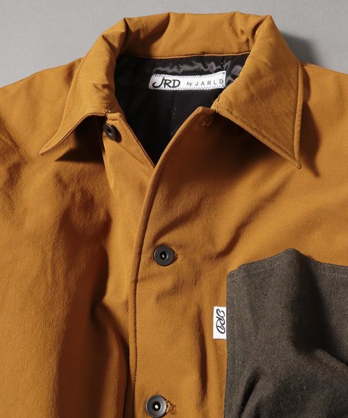 JRD by JARLD（ジェイアールディーバイジャールド）の「【JRD by JARLD】撥水ストレッチ中綿カバーオール（カバーオール・メンズ・チャコールグレー/キャメル・S/M/L）」の12枚目の写真