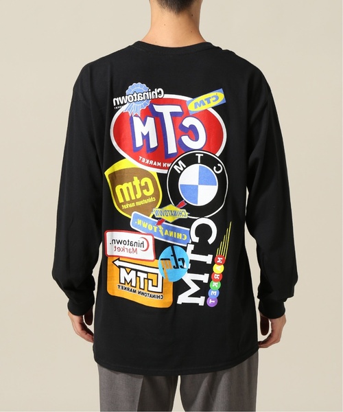 WISM（ウィズム）の「CHINA TOWN MARKET / チャイナタウンマーケット Logo Collage L/S Tee（Tシャツ/カットソー・メンズ・ブラック/ホワイト・MEDIUM/LARGE/X-LARGE）」の12枚目の写真