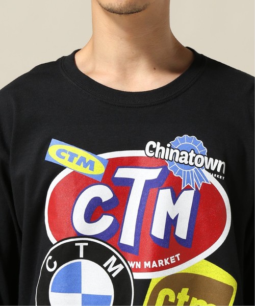 WISM（ウィズム）の「CHINA TOWN MARKET / チャイナタウンマーケット Logo Collage L/S Tee（Tシャツ/カットソー・メンズ・ブラック/ホワイト・MEDIUM/LARGE/X-LARGE）」の14枚目の写真