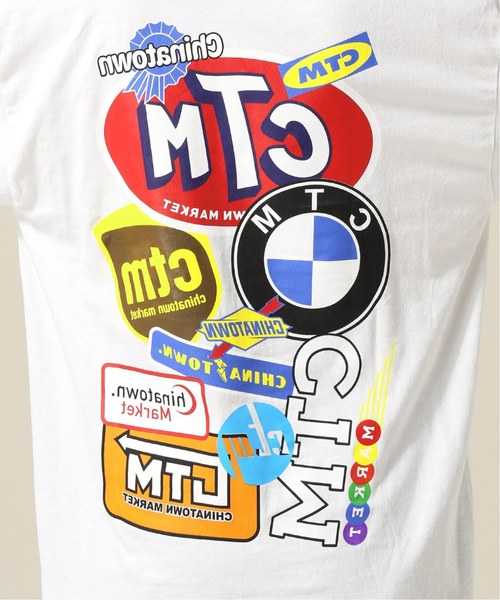 WISM（ウィズム）の「CHINA TOWN MARKET / チャイナタウンマーケット Logo Collage L/S Tee（Tシャツ/カットソー・メンズ・ブラック/ホワイト・MEDIUM/LARGE/X-LARGE）」の4枚目の写真