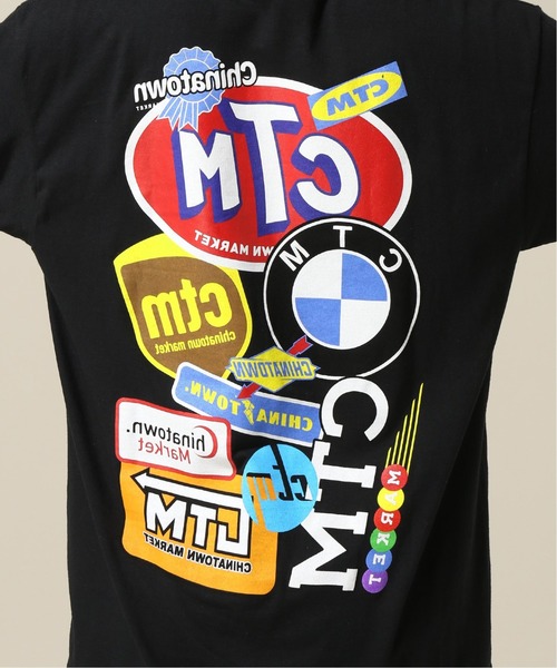 WISM（ウィズム）の「CHINA TOWN MARKET / チャイナタウンマーケット Logo Collage L/S Tee（Tシャツ/カットソー・メンズ・ブラック/ホワイト・MEDIUM/LARGE/X-LARGE）」の5枚目の写真