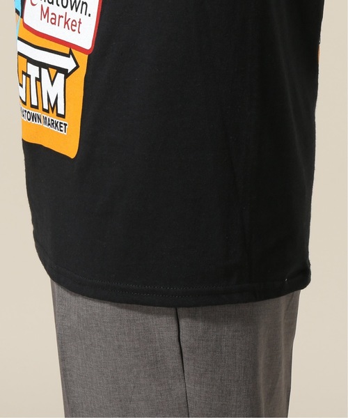 WISM（ウィズム）の「CHINA TOWN MARKET / チャイナタウンマーケット Logo Collage L/S Tee（Tシャツ/カットソー・メンズ・ブラック/ホワイト・MEDIUM/LARGE/X-LARGE）」の6枚目の写真