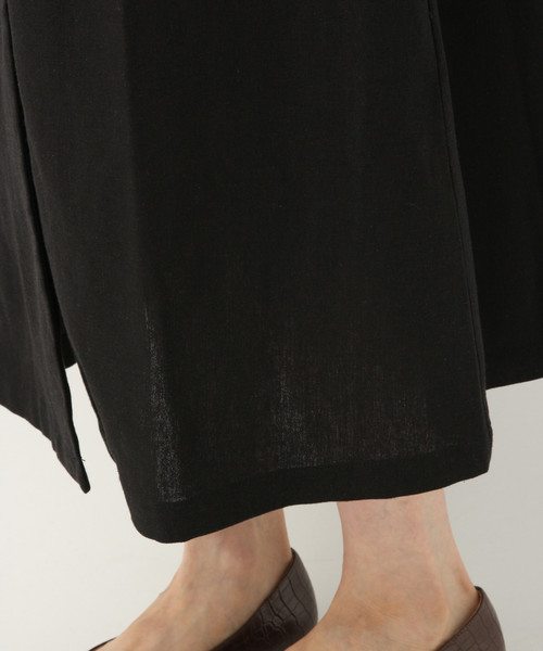 GLOBAL WORK（グローバルワーク）の「リネンマエボタンＶネックワンピース/842116（ワンピース・レディース・ブラック/カーキ/アイボリー・MEDIUM/LARGE）」の14枚目の写真