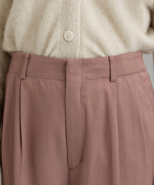 green label relaxing(グリーンレーベルリラクシング)の「◆FM FM RY/コットン ツイル テーパード パンツ ※(その他パンツ・レディース・パープル/ブラック/ピンク・38/40/36/34)」の18枚目の写真