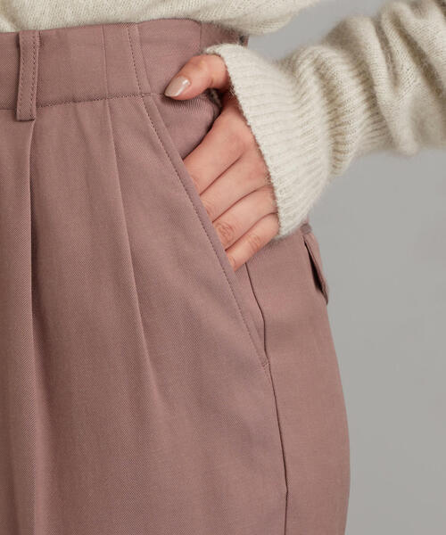 green label relaxing(グリーンレーベルリラクシング)の「◆FM FM RY/コットン ツイル テーパード パンツ ※(その他パンツ・レディース・パープル/ブラック/ピンク・38/40/36/34)」の7枚目の写真