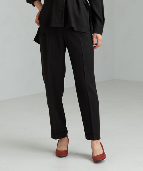 green label relaxing(グリーンレーベルリラクシング)の「◆FM FM RY/コットン ツイル テーパード パンツ ※(その他パンツ・レディース・パープル/ブラック/ピンク・38/40/36/34)」の6枚目の写真