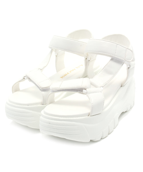 WEGO（ウィゴー）の「WEGO/厚底スポーツサンダル（サンダル・レディース・ホワイト/ブラック・23.5/24.5）」の13枚目の写真