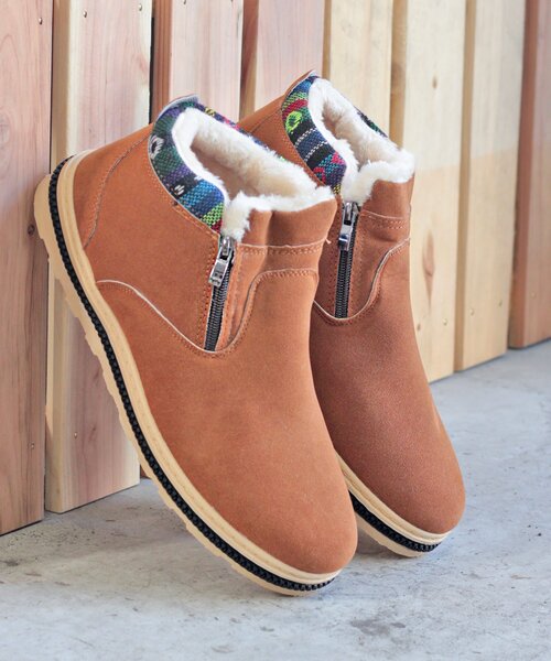 AAA+（サンエープラス）の「AAA+ / ふわふわボアが暖かいダブルジップムートンブーツ(2381)（ブーツ・レディース・ブラック/ネイビー/ブラウン/グレー/ベージュ/ダークブラウン/カーキ・38/39/41/42/43/36/37/44/46/40/45）」の11枚目の写真