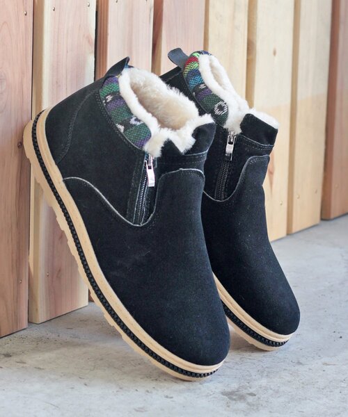 AAA+（サンエープラス）の「AAA+ / ふわふわボアが暖かいダブルジップムートンブーツ(2381)（ブーツ・レディース・ブラック/ネイビー/ブラウン/グレー/ベージュ/ダークブラウン/カーキ・38/39/41/42/43/36/37/44/46/40/45）」の12枚目の写真