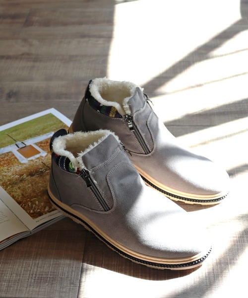 AAA+（サンエープラス）の「AAA+ / ふわふわボアが暖かいダブルジップムートンブーツ(2381)（ブーツ・レディース・ブラック/ネイビー/ブラウン/グレー/ベージュ/ダークブラウン/カーキ・38/39/41/42/43/36/37/44/46/40/45）」の10枚目の写真