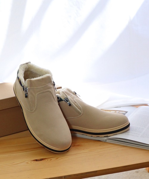 AAA+（サンエープラス）の「AAA+ / ふわふわボアが暖かいダブルジップムートンブーツ(2381)（ブーツ・レディース・ブラック/ネイビー/ブラウン/グレー/ベージュ/ダークブラウン/カーキ・38/39/41/42/43/36/37/44/46/40/45）」の22枚目の写真